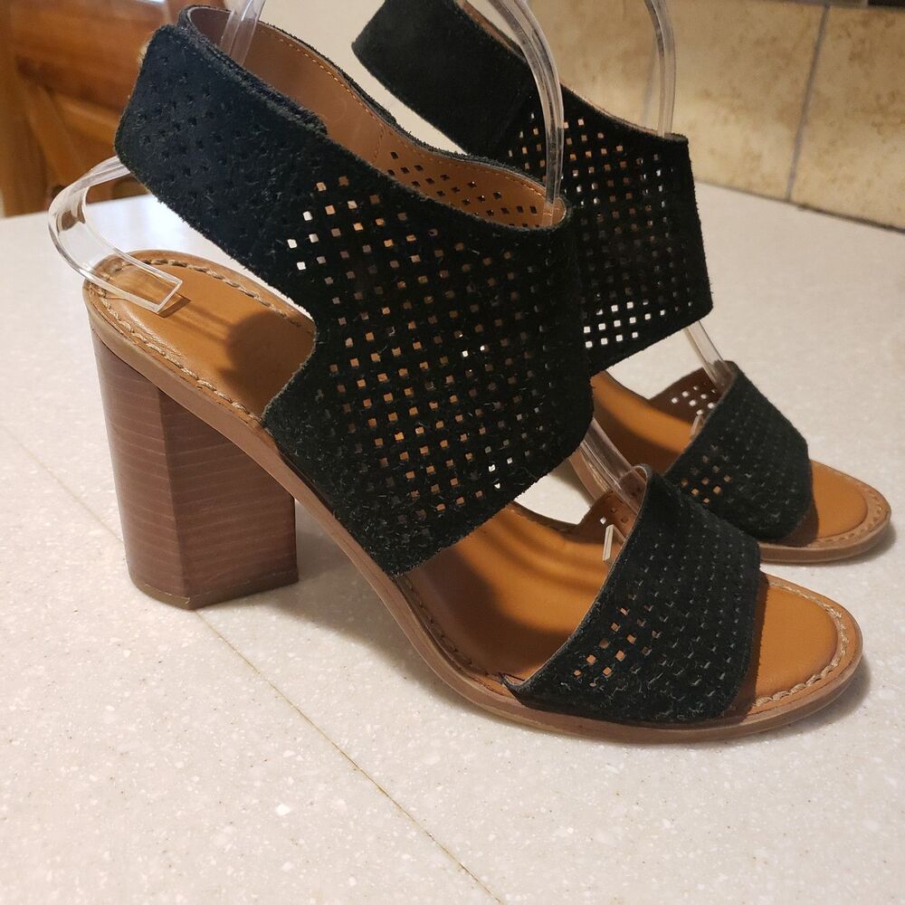 Franco Sarto Sandals Delores Women's 9M Black Suede A47